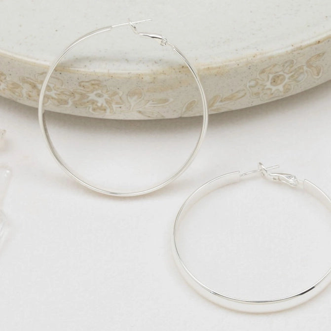 Velocity Hoops in Silver