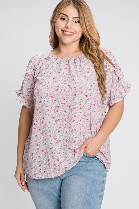 The Spencer Floral Top Curvy