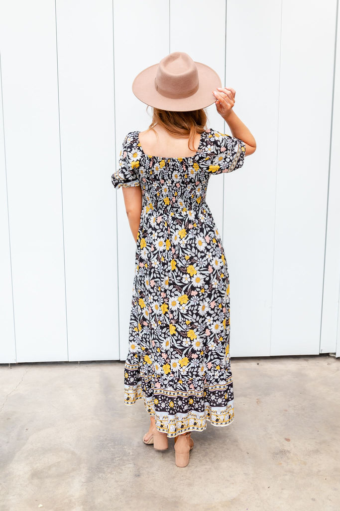 The Brea Maxi Dress in Sunflower Fields