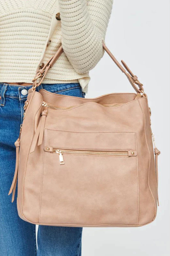 The Brooklyn Hobo Temple Bag in Natural