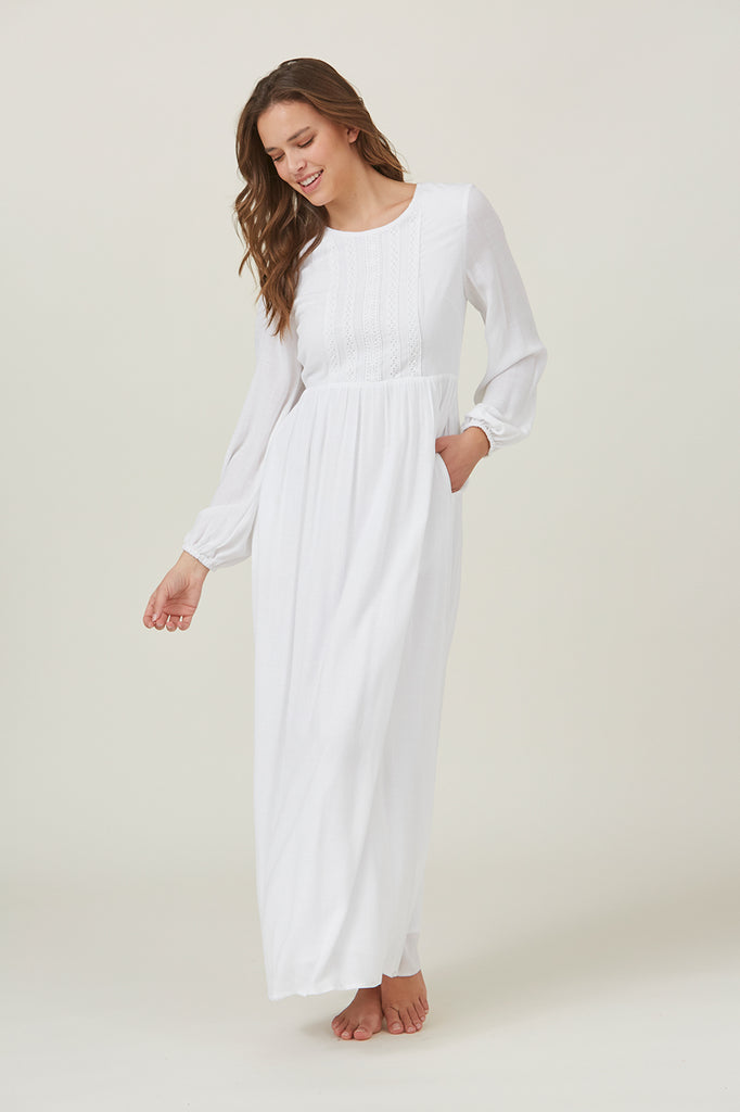 The May Lace Trim Temple Dress
