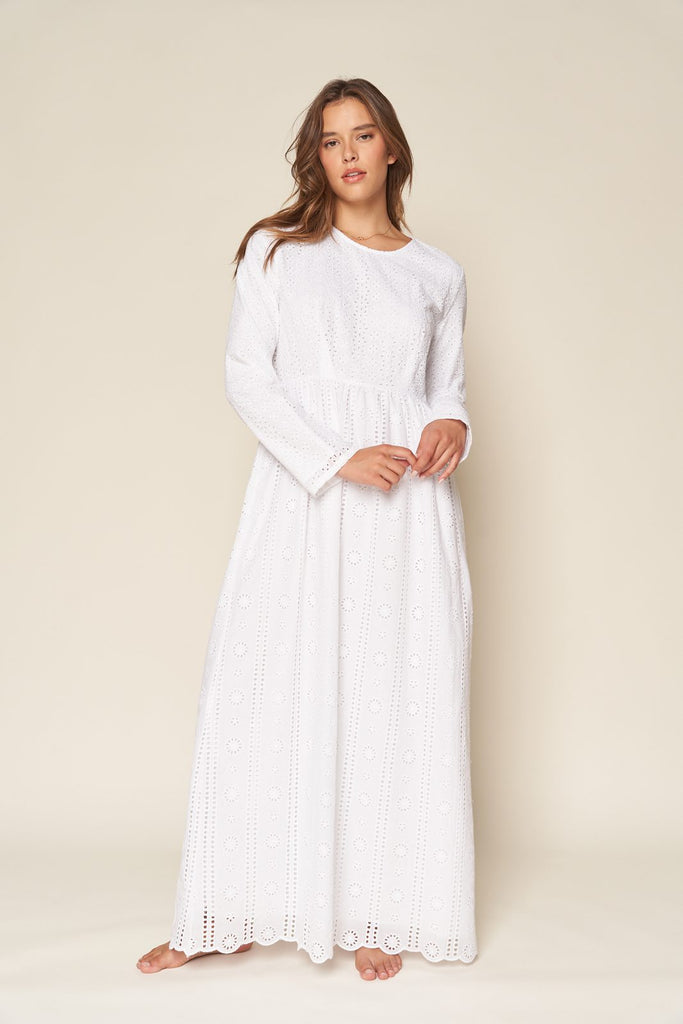 The Ruth Eyelet Temple Dress