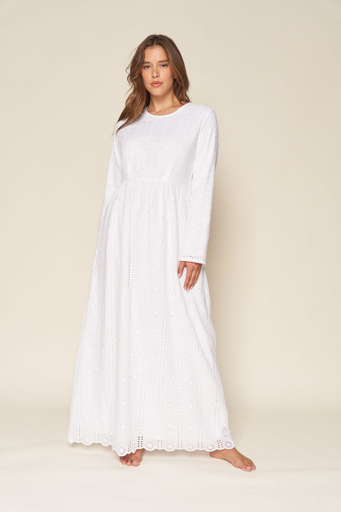 The Ruth Eyelet Temple Dress