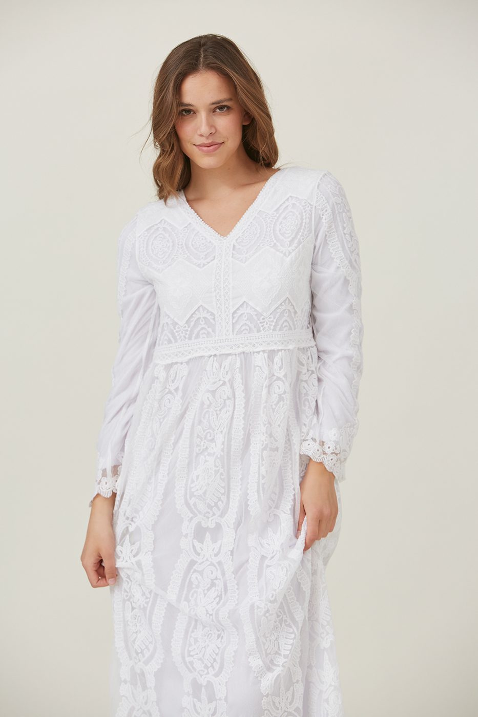 white lace dress size 12 White One CICELY Size 12 Lace Mermaid Wedding Dress Bridal