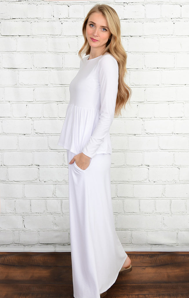 The Bethany Tiered Top in White