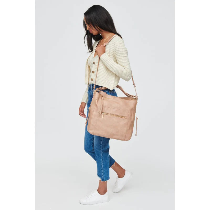The Brooklyn Hobo Temple Bag in Natural